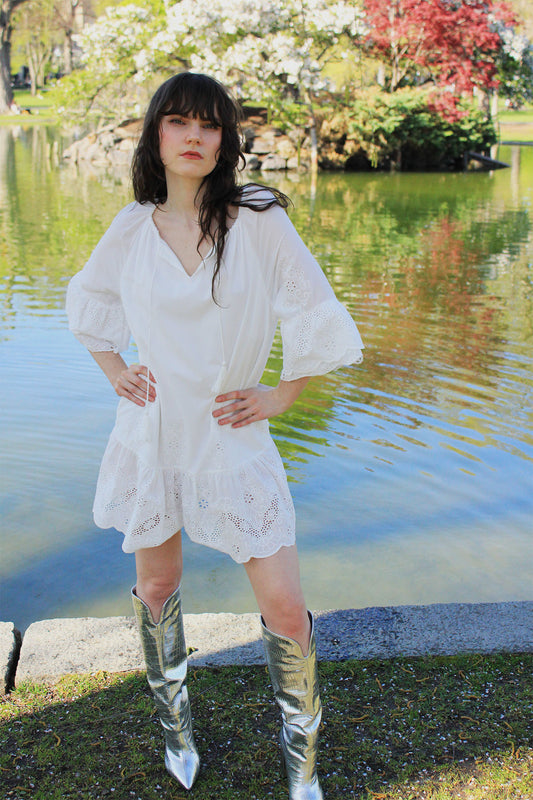 Amie Cotton Eyelet Dress