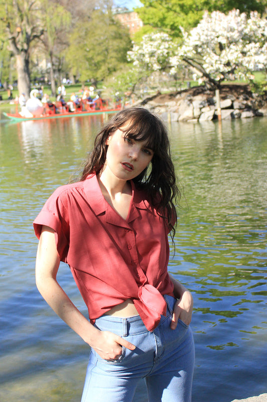 Riley Camp Shirt Terra Cotta