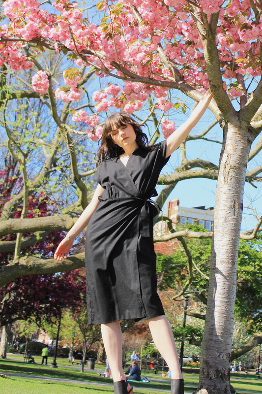 Rita Wrap Dress Black