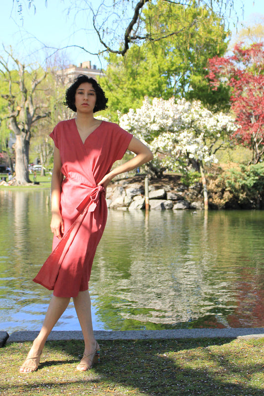 Rita Wrap Dress Terra Cotta