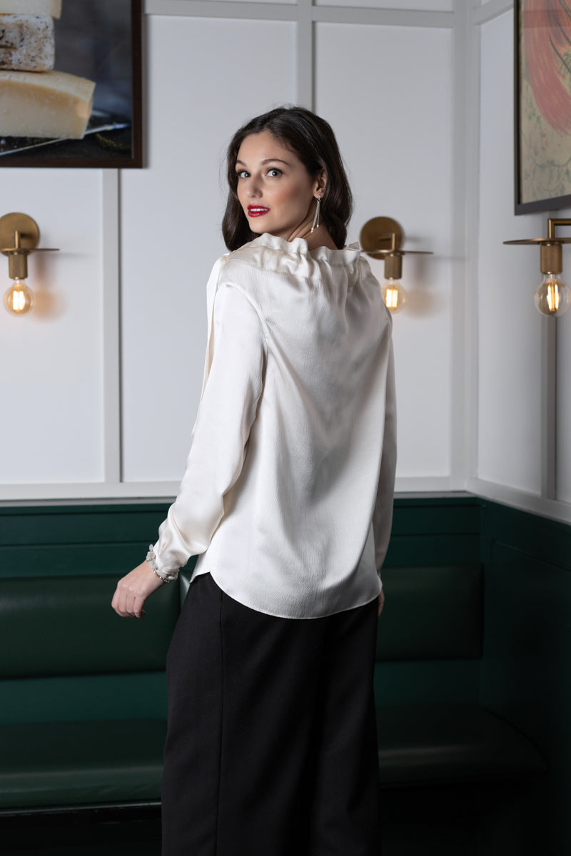 Freya Blouse Ivory Silk