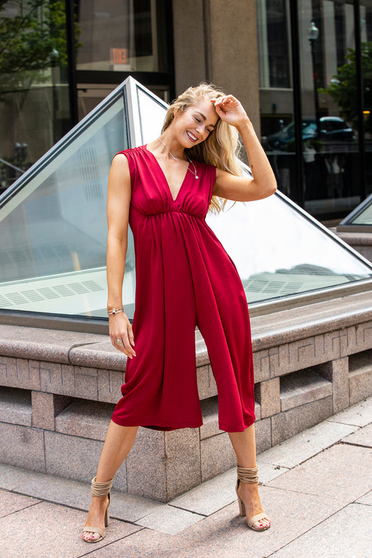 Red Dalina Jumpsuit