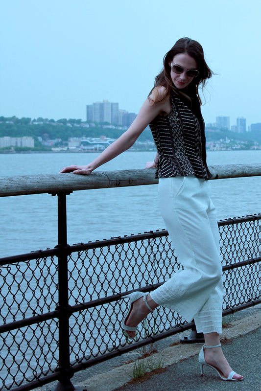 Karl Cropped Wide Leg Pant