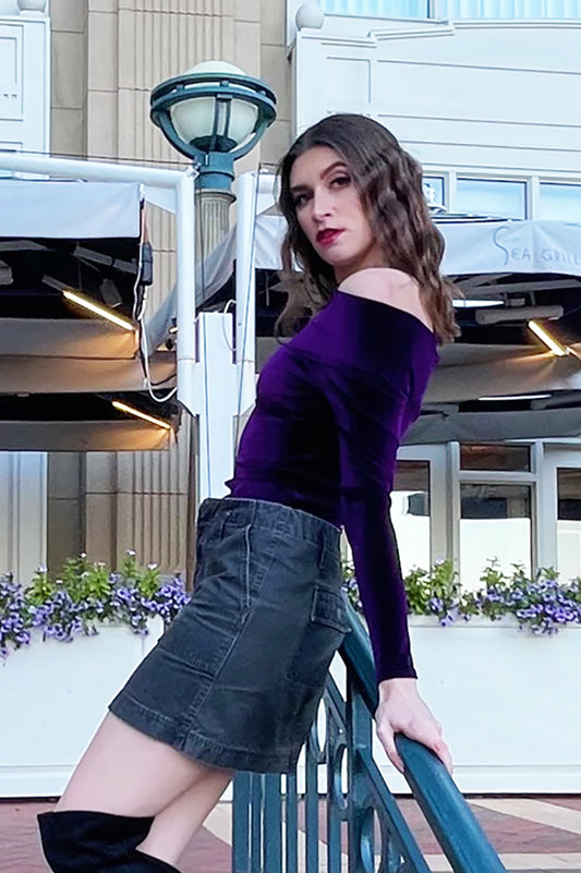 Plum Velvet Hazel Top