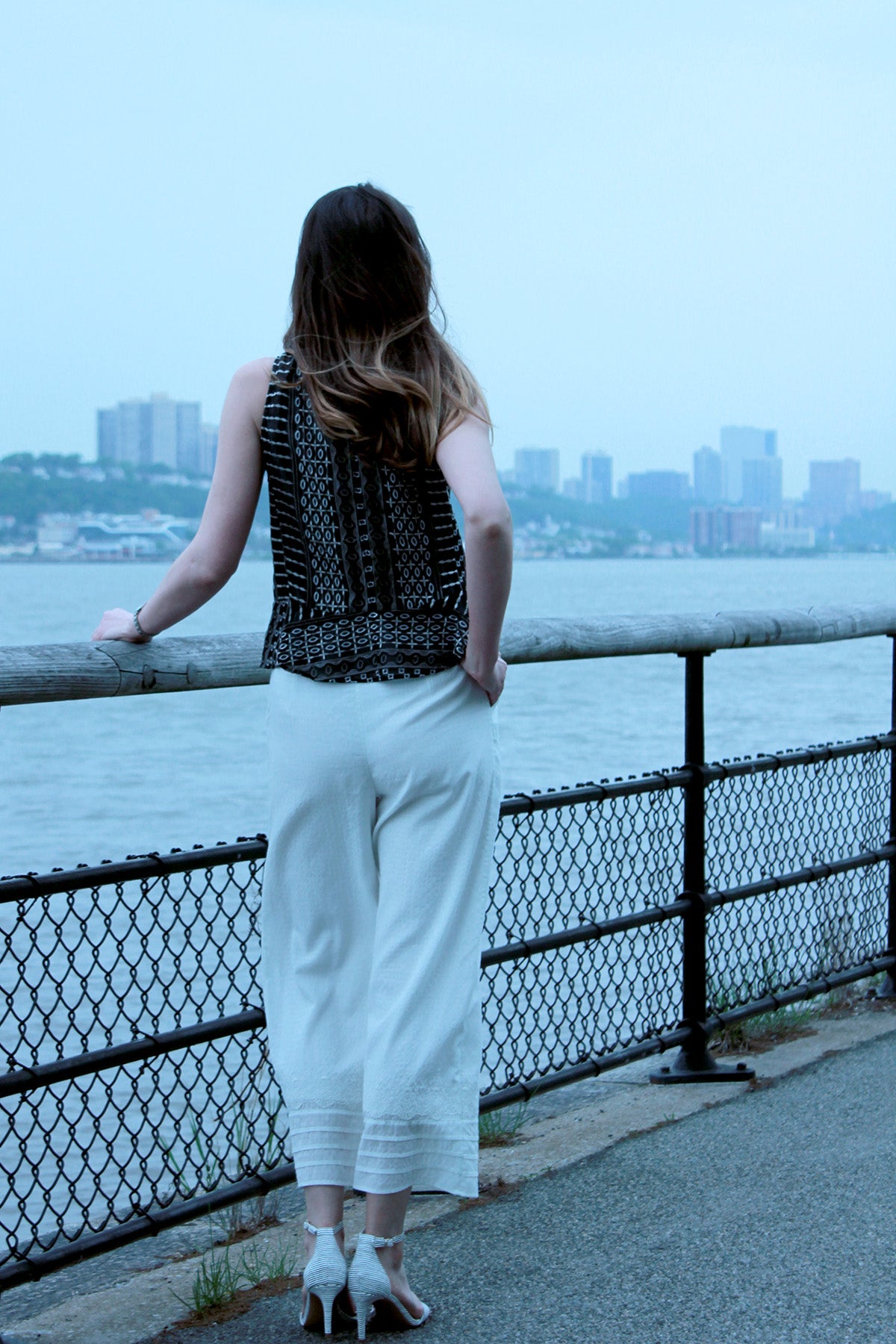 Karl Cropped Wide Leg Pant