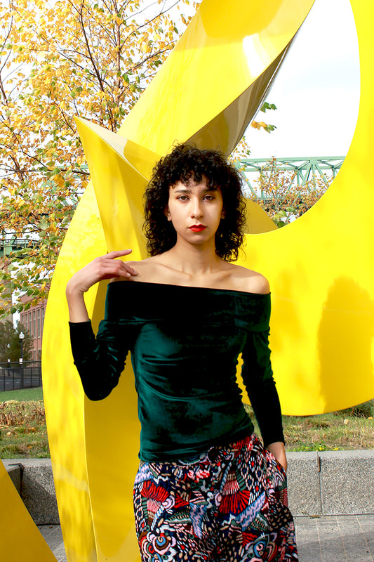 Green Velvet Hazel Top