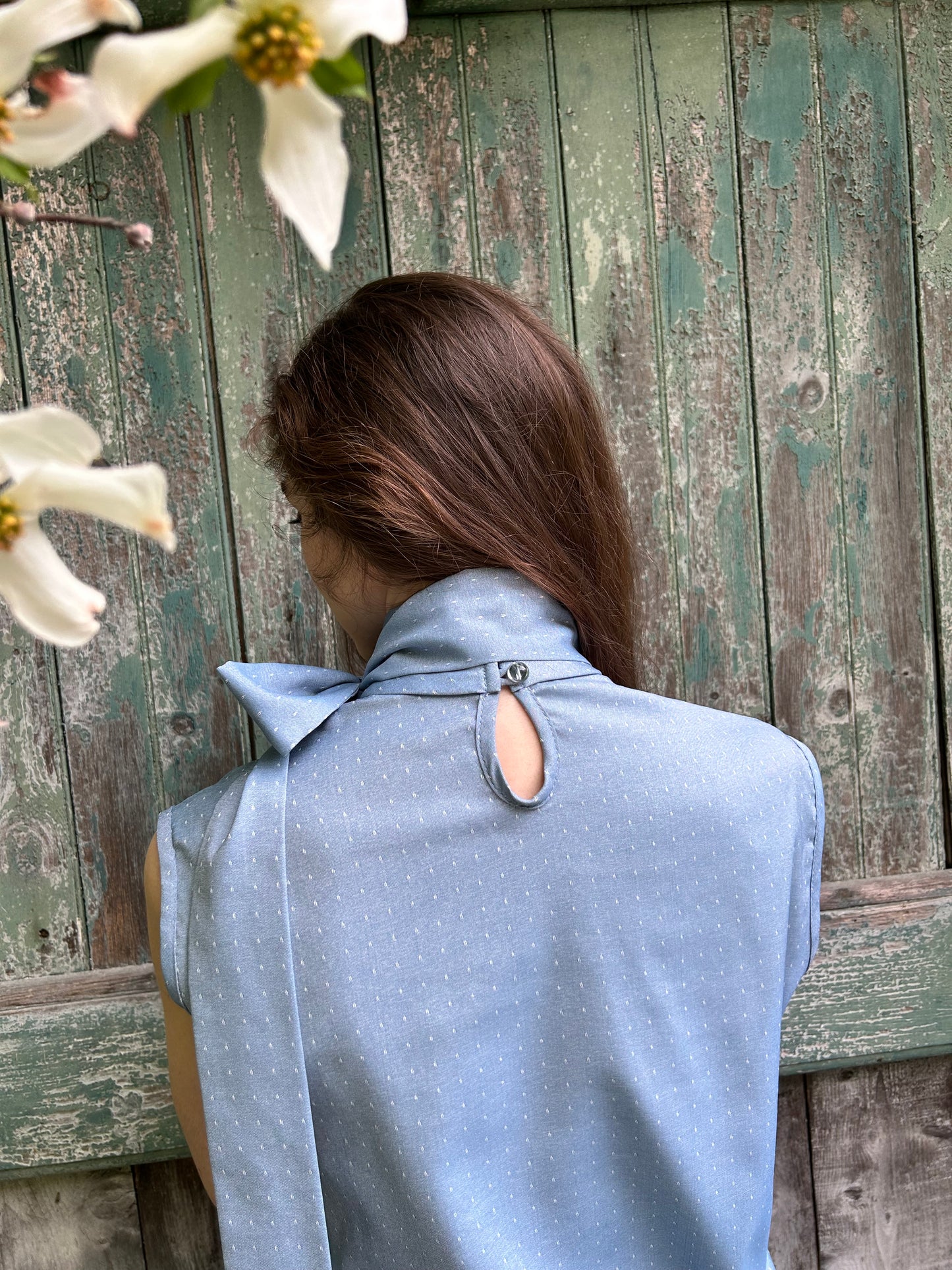 Blue Dotted Julie Top