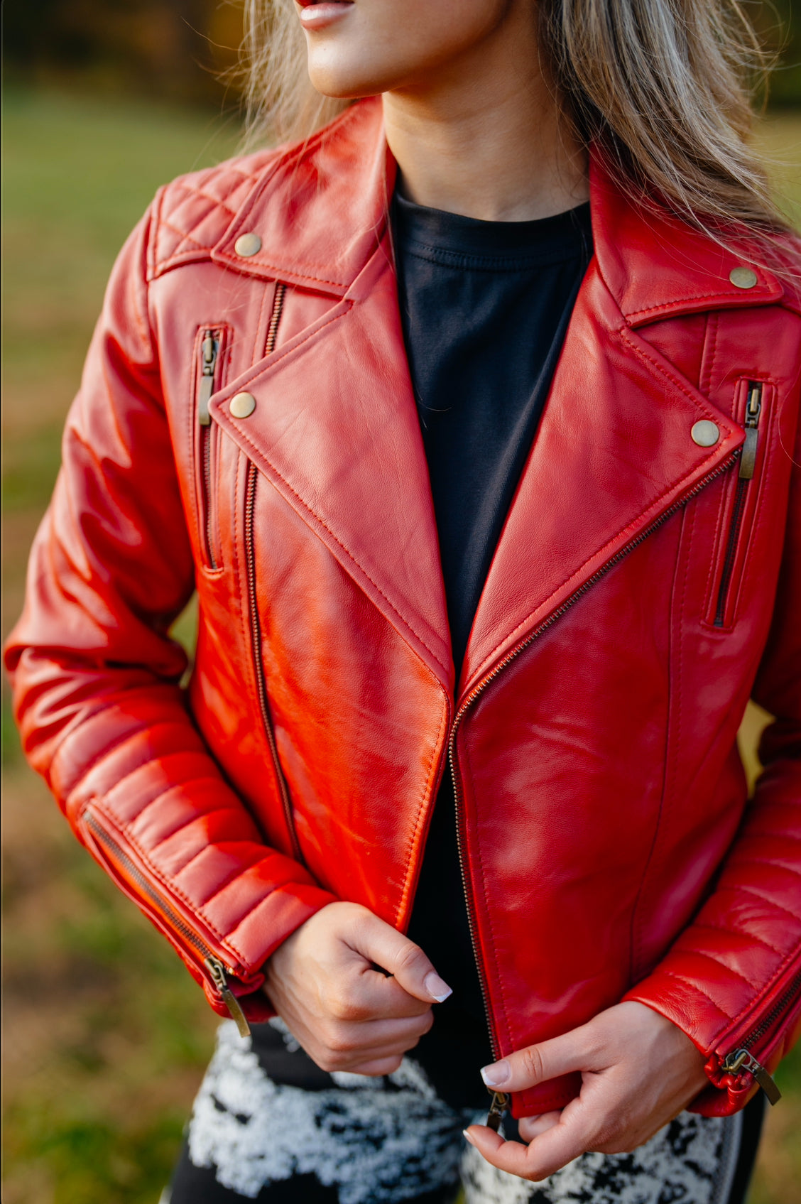 Kali Red Leather Jacket