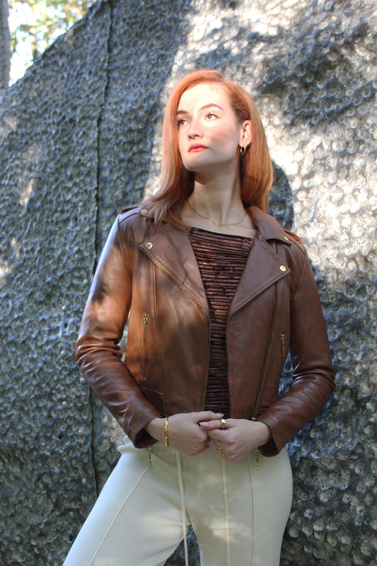 Carli Brown Leather Jacket
