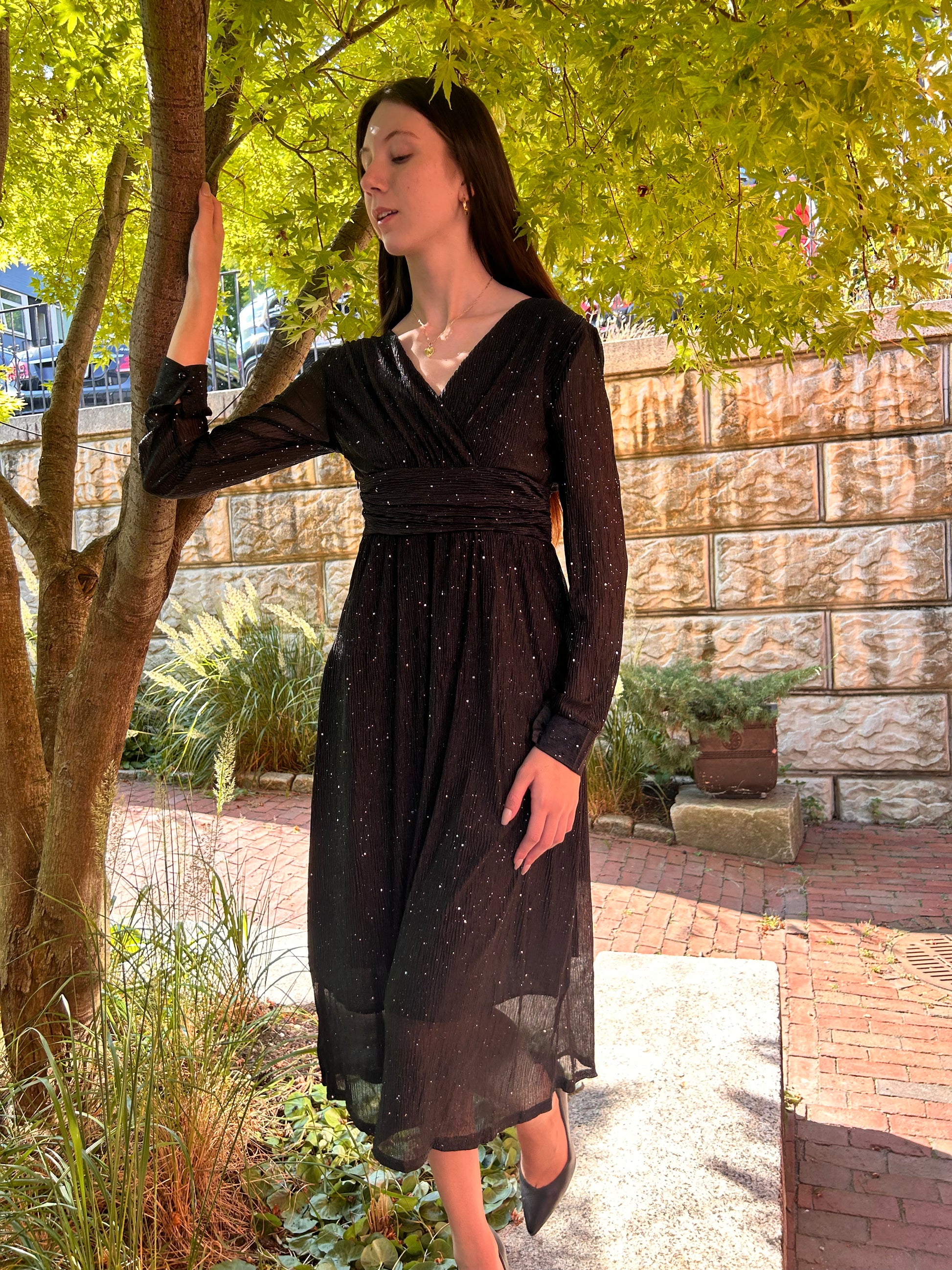 Talia Black Midi Dress Rachel Walters Talia Black Midi Dress Rachel Walters