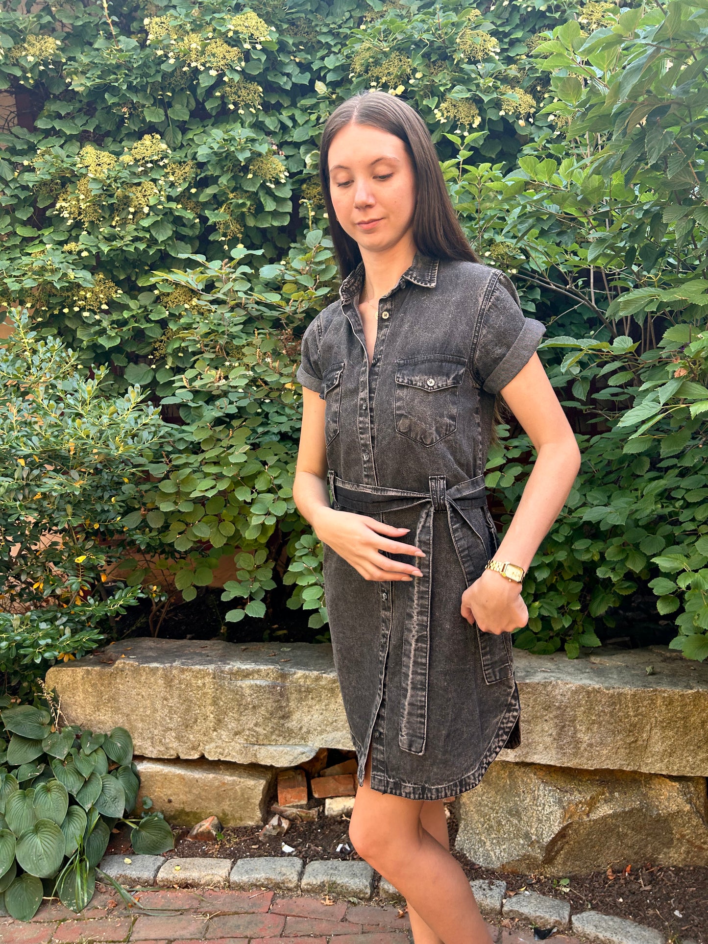 Calla Black Denim Dress