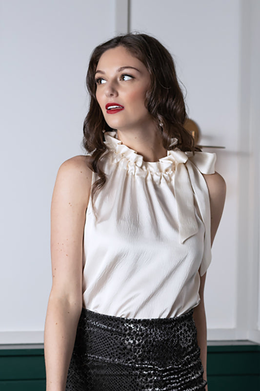 Sian Top Ivory Silk